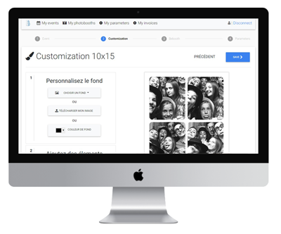 Application de réservation photobooth en ligne